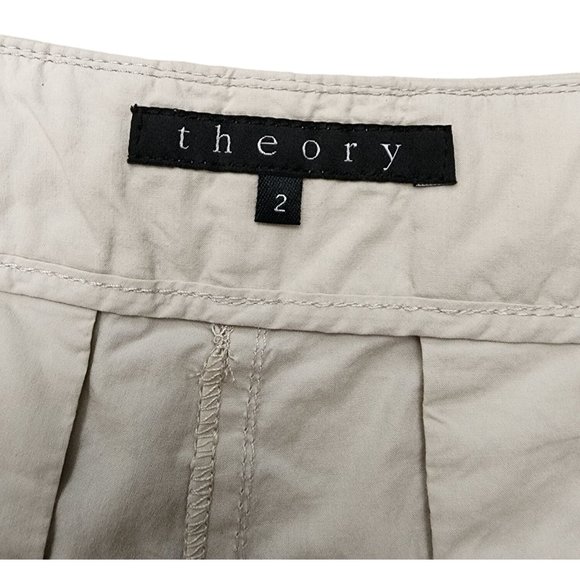 Theory NWT Tie Pants Ebrillwen Hammock Solid Cropped Cuff 2 - Picture 3 of 6